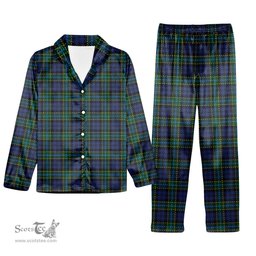ScotsTee Shop Scottish Hogarth of Firhill 2 Tartan Pajama Satin Velvet Flannel Pajama Set