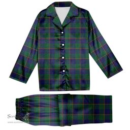 ScotsTee Shop Scottish Lowry Tartan Pajama Satin Velvet Flannel Pajama Set
