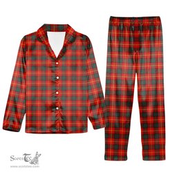 ScotsTee Shop Scottish Kirk Modern Tartan Pajama Satin Velvet Flannel Pajama Set