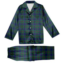 ScotsTee Shop Scottish Lawrie Tartan Pajama Satin Velvet Flannel Pajama Set
