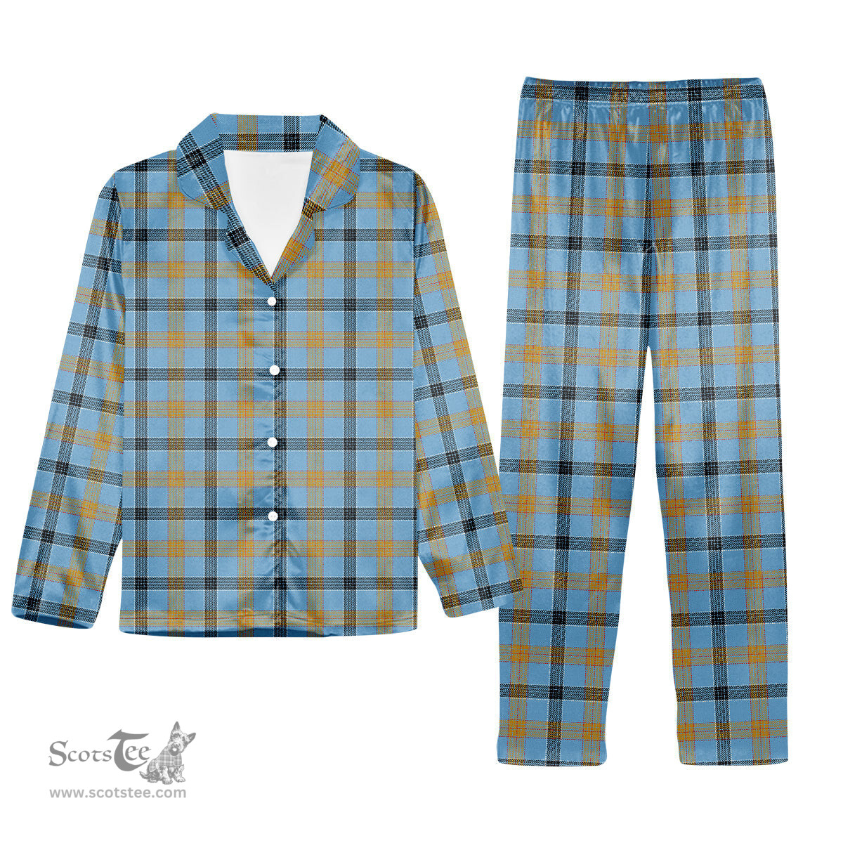 ScotsTee Shop Scottish Laing Ancient Tartan Pajama Satin Velvet Flannel Pajama Set