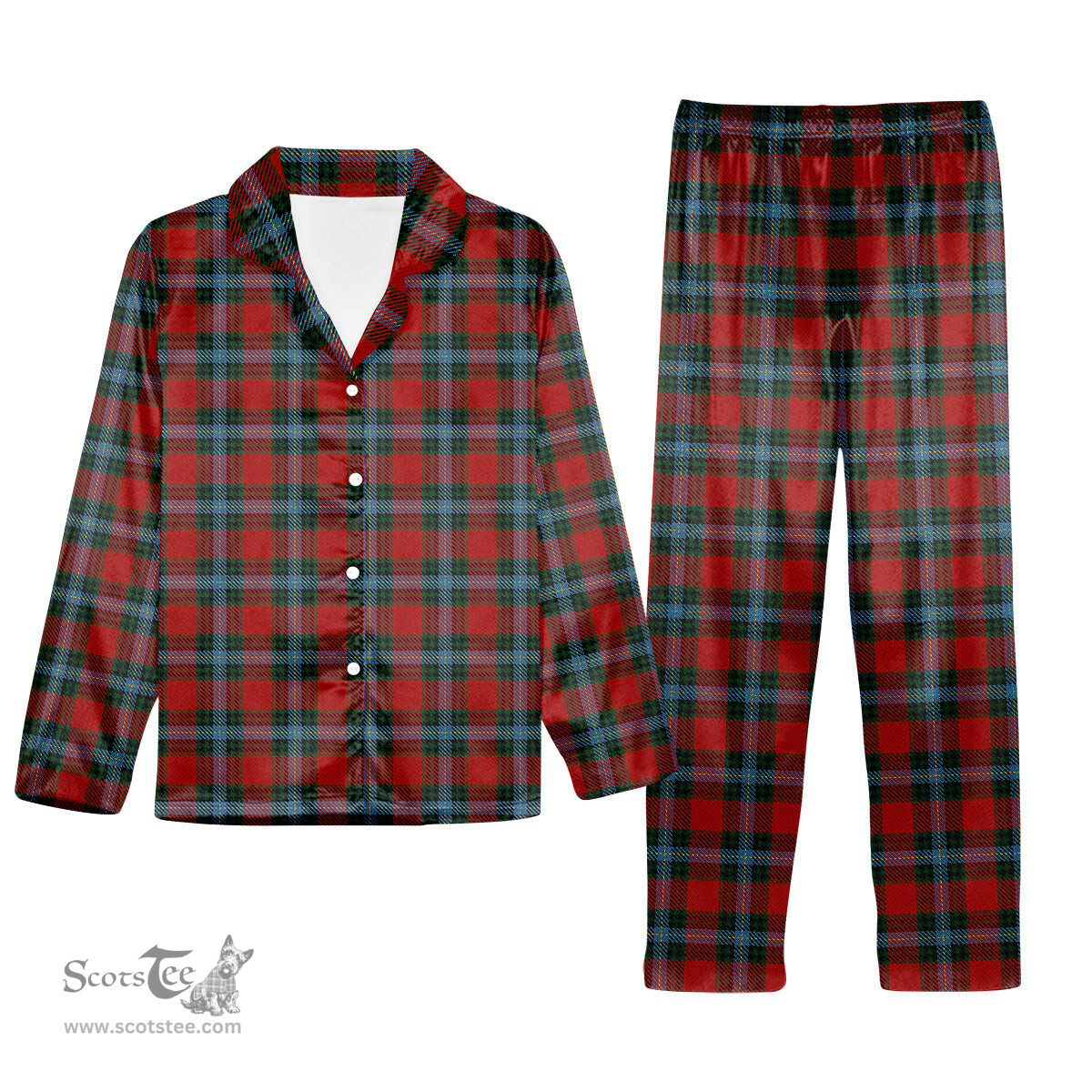 ScotsTee Shop Scottish Livingstone MacLay MacLeay Tartan Pajama Satin Velvet Flannel Pajama Set