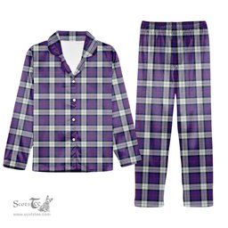 ScotsTee Shop Scottish Sinclair Dress (Dance) Modern Clan Tartan Pajama Satin Velvet Flannel Pajama Set