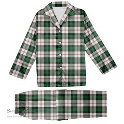 ScotsTee Shop Scottish Ross Arisaid Ancient Tartan Pajama Satin Velvet Flannel Pajama Set