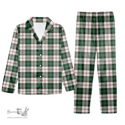 ScotsTee Shop Scottish Ross Arisaid Ancient Tartan Pajama Satin Velvet Flannel Pajama Set