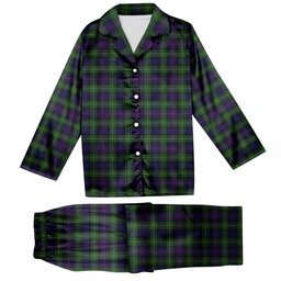 ScotsTee Shop Scottish Rankin Dalgleish Tartan Pajama Satin Velvet Flannel Pajama Set