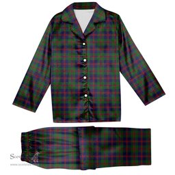 ScotsTee Shop Scottish Robertson Struan Tartan Pajama Satin Velvet Flannel Pajama Set
