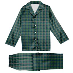 ScotsTee Shop Scottish Reid (Mill City) Ancient Tartan Pajama Satin Velvet Flannel Pajama Set