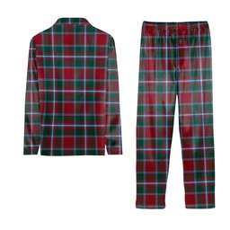 ScotsTee Shop Scottish Spence Modern Clan Tartan Pajama Satin Velvet Flannel Pajama Set