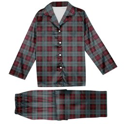 ScotsTee Shop Scottish Rob Roy (Film) Tartan Pajama Satin Velvet Flannel Pajama Set