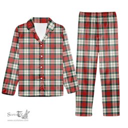 ScotsTee Shop Scottish Rose Dress Ancient Tartan Pajama Satin Velvet Flannel Pajama Set