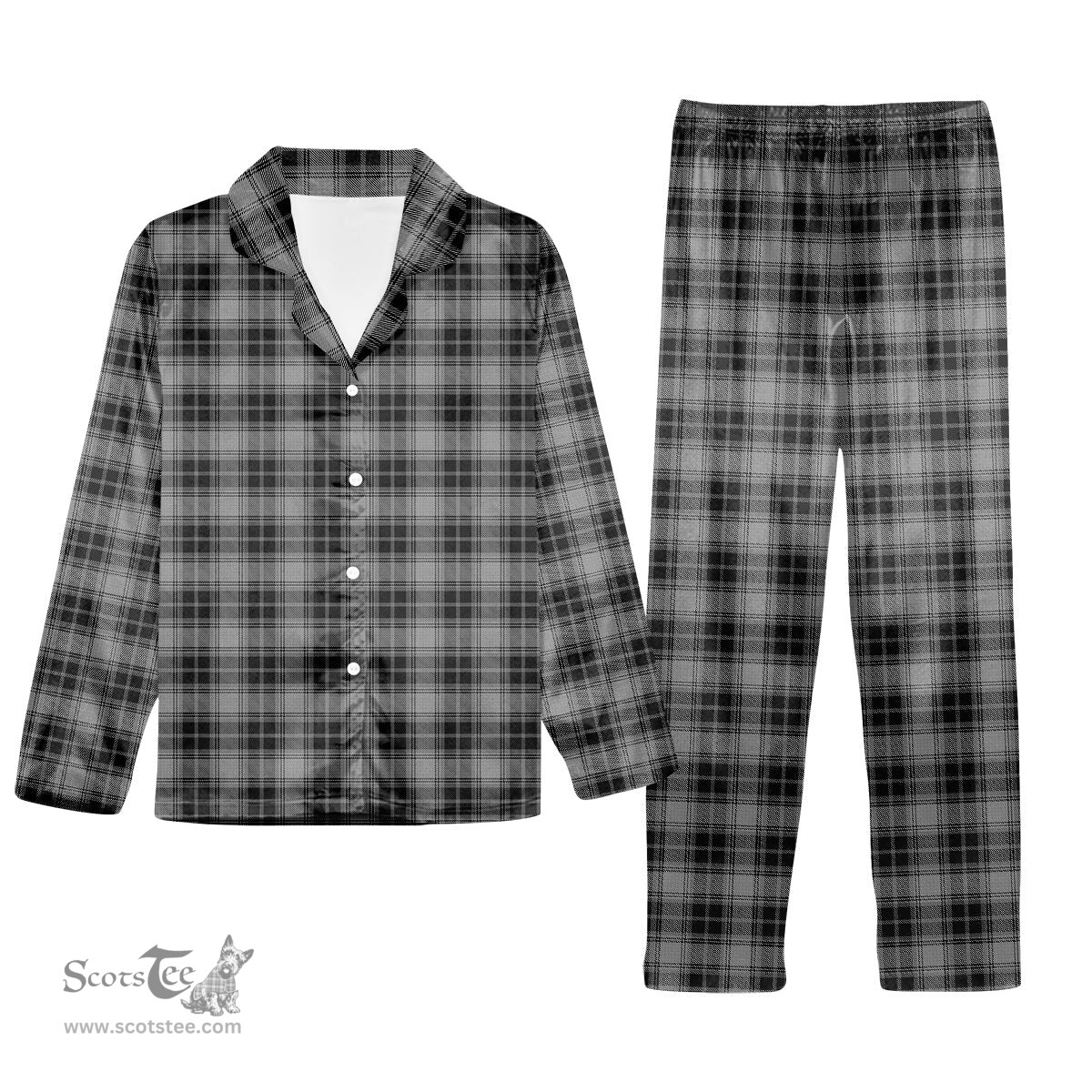 ScotsTee Shop Scottish O'Sullivan-Beare Tartan Pajama Satin Velvet Flannel Pajama Set