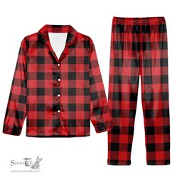 ScotsTee Shop Scottish Rob Roy Macgregor Modern Tartan Pajama Satin Velvet Flannel Pajama Set