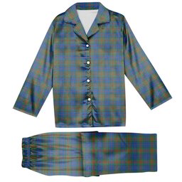 ScotsTee Shop Scottish Stewart of Appin Hunting Ancient Tartan Pajama Satin Velvet Flannel Pajama Set
