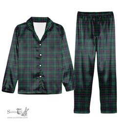 ScotsTee Shop Scottish Sinclair Hunting Modern Clan Tartan Pajama Satin Velvet Flannel Pajama Set