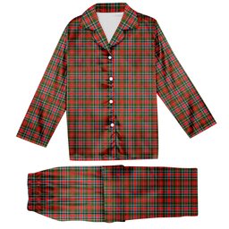 ScotsTee Shop Scottish Stewart Royal Modern Tartan Pajama Satin Velvet Flannel Pajama Set