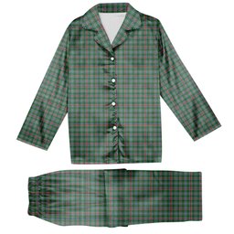ScotsTee Shop Scottish Spence Fragment Ancient Clan Tartan Pajama Satin Velvet Flannel Pajama Set