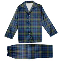 ScotsTee Shop Scottish O'Sullivan Tartan Pajama Satin Velvet Flannel Pajama Set