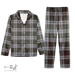 ScotsTee Shop Scottish Stewart of Appin Dress Tartan Pajama Satin Velvet Flannel Pajama Set
