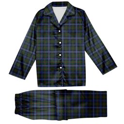 ScotsTee Shop Scottish Robertson Hunting Tartan Pajama Satin Velvet Flannel Pajama Set