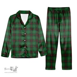 ScotsTee Shop Scottish Orrock Tartan Pajama Satin Velvet Flannel Pajama Set