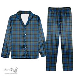 ScotsTee Shop Scottish Parr Tartan Pajama Satin Velvet Flannel Pajama Set