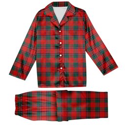 ScotsTee Shop Scottish Sinclair Modern Clan Tartan Pajama Satin Velvet Flannel Pajama Set
