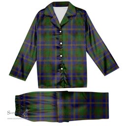 ScotsTee Shop Scottish Strange of Balkaskie Tartan Pajama Satin Velvet Flannel Pajama Set