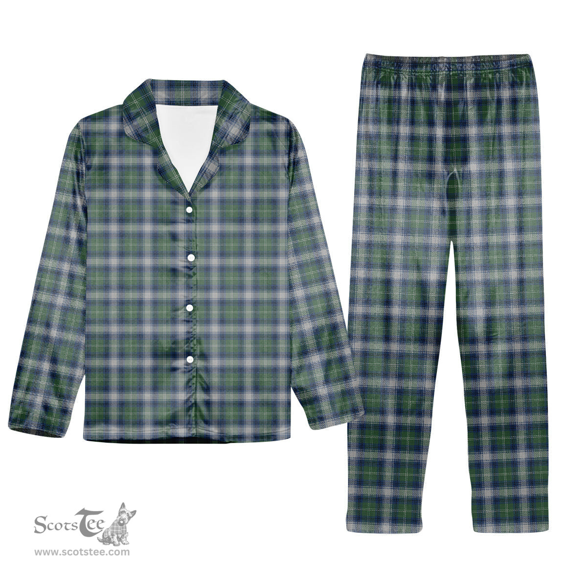 ScotsTee Shop Scottish Oliphant Dress Tartan Pajama Satin Velvet Flannel Pajama Set