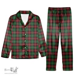 ScotsTee Shop Scottish Sawyer Tartan Pajama Satin Velvet Flannel Pajama Set