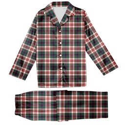 ScotsTee Shop Scottish Robertson Dress Modern Tartan Pajama Satin Velvet Flannel Pajama Set