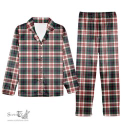 ScotsTee Shop Scottish Robertson Dress Modern Tartan Pajama Satin Velvet Flannel Pajama Set