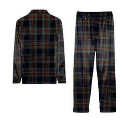 ScotsTee Shop Scottish Stewart Black 2 Tartan Pajama Satin Velvet Flannel Pajama Set