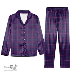 ScotsTee Shop Scottish Pride of Glencoe Tartan Pajama Satin Velvet Flannel Pajama Set