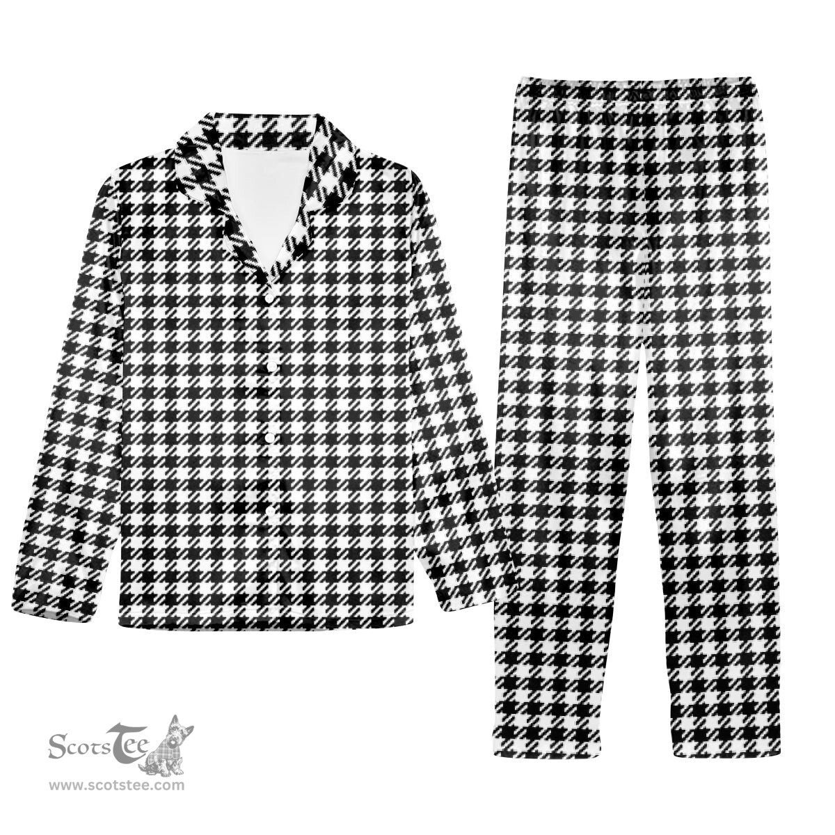 ScotsTee Shop Scottish Shepherd Tartan Pajama Satin Velvet Flannel Pajama Set