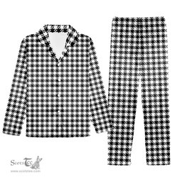 ScotsTee Shop Scottish Shepherd Tartan Pajama Satin Velvet Flannel Pajama Set