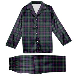 ScotsTee Shop Scottish Rose Hunting Modern Tartan Pajama Satin Velvet Flannel Pajama Set