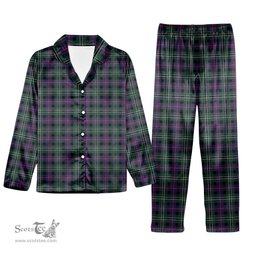 ScotsTee Shop Scottish Rose Hunting Modern Tartan Pajama Satin Velvet Flannel Pajama Set