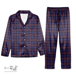 ScotsTee Shop Scottish Pride of Scotland Tartan Pajama Satin Velvet Flannel Pajama Set