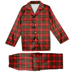 ScotsTee Shop Scottish Somerville Sc Tartan Pajama Satin Velvet Flannel Pajama Set