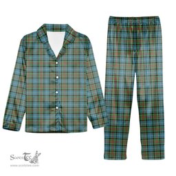 ScotsTee Shop Scottish Pasley District Tartan Pajama Satin Velvet Flannel Pajama Set
