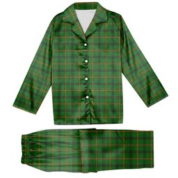 ScotsTee Shop Scottish Strachan Hunting  Modern Tartan Pajama Satin Velvet Flannel Pajama Set