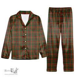 ScotsTee Shop Scottish Newfoundland CIDD 28098 Tartan Pajama Satin Velvet Flannel Pajama Set