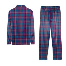 ScotsTee Shop Scottish Yale College, Wrexham Tartan Pajama Satin Velvet Flannel Pajama Set