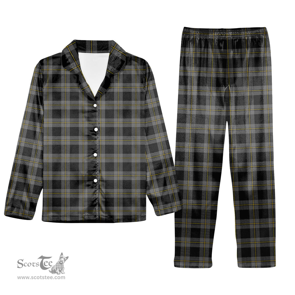 ScotsTee Shop Scottish Perry Ancient Tartan Pajama Satin Velvet Flannel Pajama Set