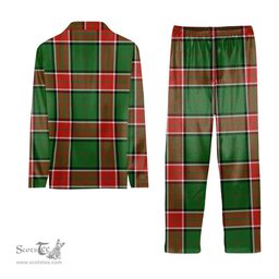 ScotsTee Shop Scottish Pollock Ancient Tartan Pajama Satin Velvet Flannel Pajama Set