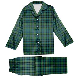 ScotsTee Shop Scottish Stephenson Hunting Ancient Tartan Pajama Satin Velvet Flannel Pajama Set