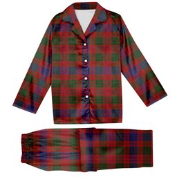 ScotsTee Shop Scottish Ross Tartan Pajama Satin Velvet Flannel Pajama Set