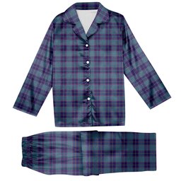 ScotsTee Shop Scottish Patterson John Tartan Pajama Satin Velvet Flannel Pajama Set
