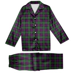 ScotsTee Shop Scottish Wilsons 158 Tartan Pajama Satin Velvet Flannel Pajama Set